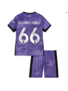 Liverpool Alexander-Arnold #66 Ausweichtrikot für Kinder 2023-24 Kurzarm (+ Kurze Hosen)